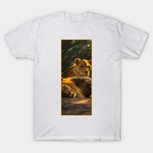 Lion Couple by Wilhelm Kuhnert T-Shirt